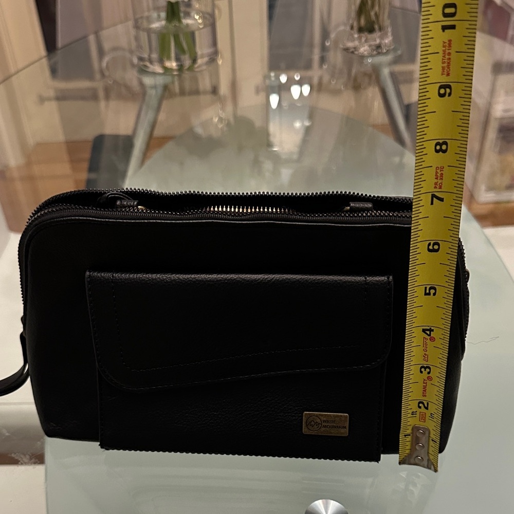 White Mountain Black Leather Wristlet Clutch - Picture 5 of 13